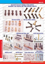 Hub Bolts Bolts Center Bolts U Bolt Manufacturer Supplier Wholesale Exporter Importer Buyer Trader Retailer in Delhi Delhi India